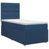 vidaXL Boxspringbed met matras met hoofdeinde Blauw 90 x 190 cm Stof