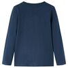 Kindershirt met lange mouwen 104 gemêleerd marineblauw