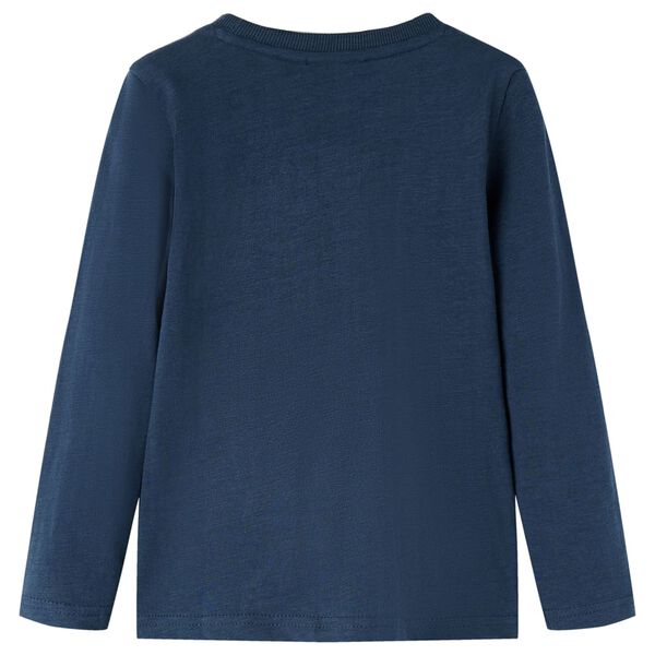 Kindershirt met lange mouwen 104 gemêleerd marineblauw