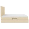 vidaXL Opslag bed met matras met matras Cr&egrave;me 160 x 200 cm Polyester