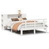 vidaXL Bed met boekenkast zonder matras grenenhout wit 140x200 cm