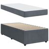 vidaXL Bedframe met matras Donkergrijs 80 x 200 cm Stof