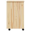 vidaXL Rolkast met Bureau MOSS Heldere Vernis 34 x 39 x 65,5 cm