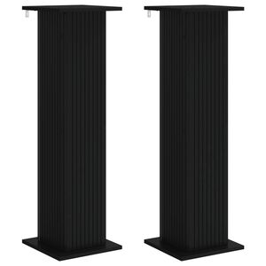 vidaXL Plantenstandaard 2 st Zwart 30,5 x 30 x 100,5 cm Bewerkt hout