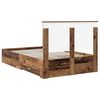 vidaXL Bedframe met hoofdeinde Oudhout 120 x 200 cm Bewerkt hout