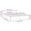 vidaXL Bedframe met hoofdeinde zonder matras 140x190 cm grijs