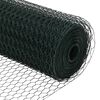 vidaXL Hexagon Hek Groen 0,8 x 25 m PVC