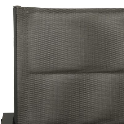 vidaXL 5-delige Tuinset textileen en staal zwart