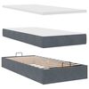 vidaXL Ottoman bed met matrassen 90x190cm fluweel donkergrijs
