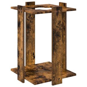 vidaXL Biljartkeu standaard Bewerkt hout 42 x 43 x 60 cm Gerookt eiken
