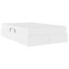 vidaXL Opbergbed met matras met matras Wit 120 x 190 cm Nep Leer