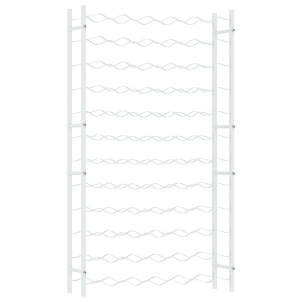 vidaXL Wijnrek voor 72 flessen metaal wit