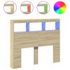 vidaXL Hoofdbordkast met LED-verlichting 120x17x102 cm sonoma eiken