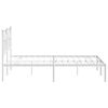 vidaXL Bedframe met hoofdbord metaal wit 140x190 cm