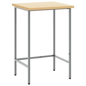 vidaXL Hoektafel Grijs 55 x 55 x 85 cm Staal en Geg engineered Hout