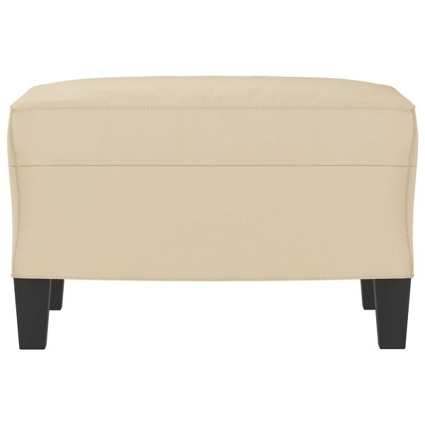vidaXL Voetenbank 60x50x41 cm microvezelstof crèmekleurig