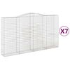 vidaXL Schanskorven 7 st gewelfd 400x50x220/240 cm ijzer