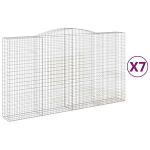 vidaXL Schanskorven 7 st gewelfd 400x50x220/240 cm ijzer