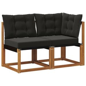 vidaXL 2 st Outdoor Midden- en Hoeksalon Naturel
