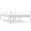 vidaXL Bedframe metaal wit 120x200 cm