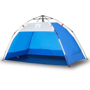 vidaXL Strandtent 2-persoons waterdicht snelontgrendeling azuurblauw