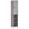 vidaXL Hoge kast 34,5x34x180 cm bewerkt hout grijs sonoma eikenkleurig