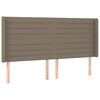 vidaXL Hoofdbord LED 163x16x118/128 cm stof taupe