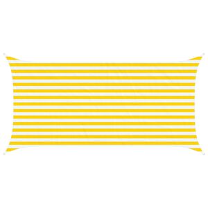 vidaXL Zonneschaduwzeil Geel en Wit 4 x 2 m 100% Polyester Oxford