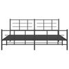 vidaXL Bedframe met hoofd- en voeteneinde metaal zwart 193x203 cm