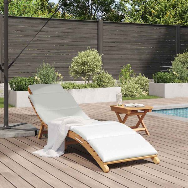 vidaXL Tuininfurniture Sunlounger met kussen Bruin 198 x 55 x 58,5 cm