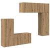 vidaXL TV-wandmeubel 5 st Artisan Eiken Bewerkt hout