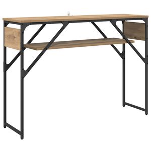 vidaXL Consoletafel Artisan Eiken Bewerkt hout 105x30x75cm
