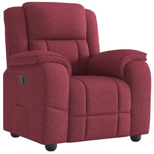 vidaXL Fauteuil verstelbaar stof wijnrood