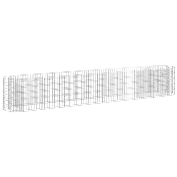 vidaXL Gabion plantenbak verhoogd 330x50x50 cm gegalvaniseerd ijzer