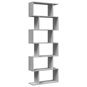 vidaXL Kamerscherm / boekenkast 6-laags 70x24x193 cm hout grijs sonoma