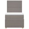 vidaXL Boxspring met matras stof taupe 80x200 cm