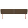 vidaXL Hoofdbord met randen 203x23x78/88 cm stof donkerbruin