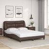 vidaXL Bedframe zonder matras "Hvar" kunstleer bruin 140x190 cm