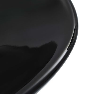 vidaXL Wastafel 58,5x39x14 cm keramiek zwart