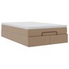 vidaXL Ottoman bed met matras 120x190 cm kunstleer cappuccinokleurig
