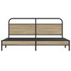 vidaXL Bedframe zonder matras metaal gerookt eikenkleurig 193x203 cm