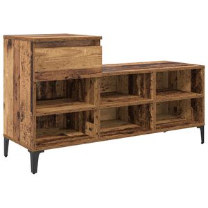 vidaXL Schoenenkast 102 x 36 x 60 cm Bewerkt hout Oud hout