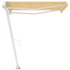 vidaXL Luifel vrijstaand handmatig uittrekbaar 300x250 cm geel en wit