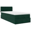 vidaXL Ottoman bed met matras 90x200cm fluweel donkergroen