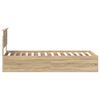 vidaXL Bedframe met hoofdeinde Sonoma Eiken 75 x 190 cm Bewerkt hout