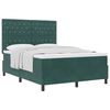 vidaXL Boxspringbed met matras Donkergroen 140 x 190 cm Fluweel