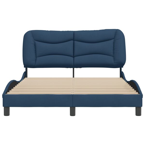 vidaXL Bedframe zonder matras "Hvar" stof blauw 140x190 cm