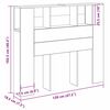 vidaXL Hoofdeinde kas Zwart Eiken 120 x 19 x 104,5 cm Bewerkt hout