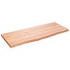 vidaXL Wandschap 100x40x(2-4)cm behandeld massief eikenhout lichtbruin