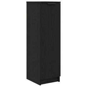 vidaXL Schoenenkast Zwart Eiken 29,5 x 35 x 101 cm Bewerkt hout